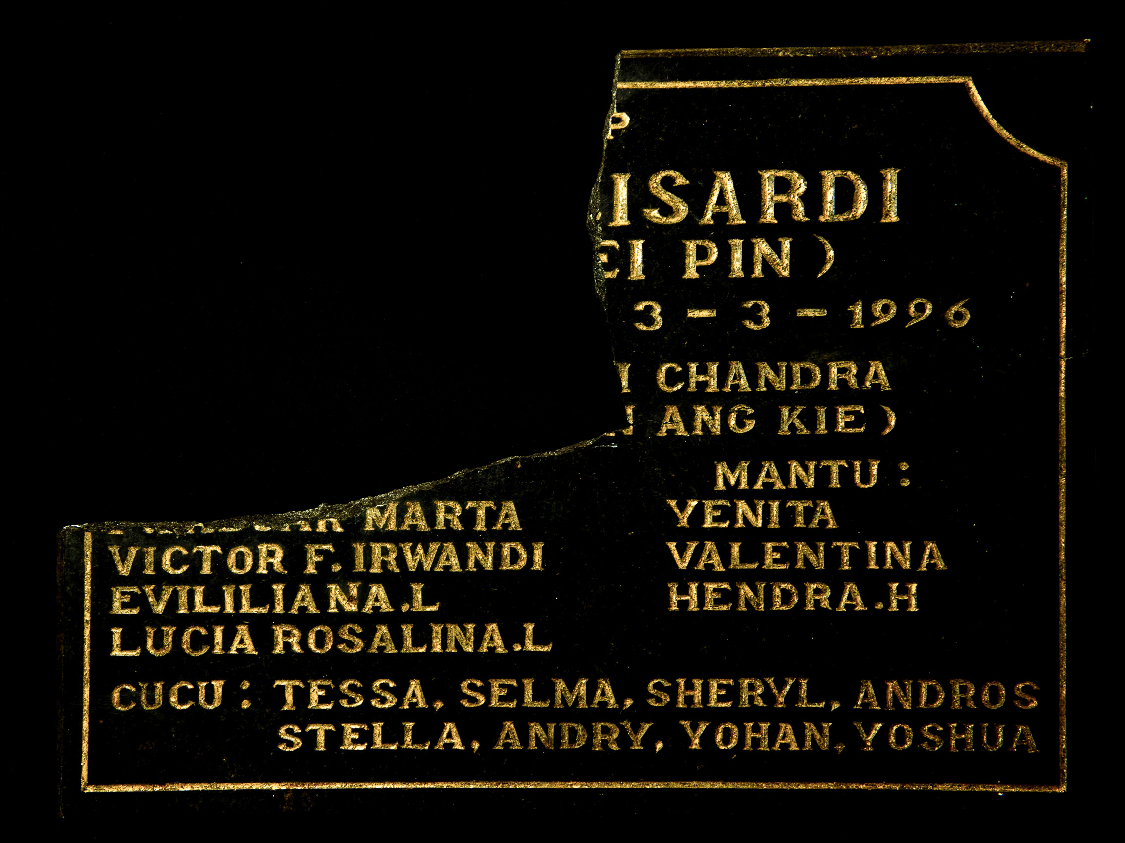 Lie Soei Pin’s Tombstone
